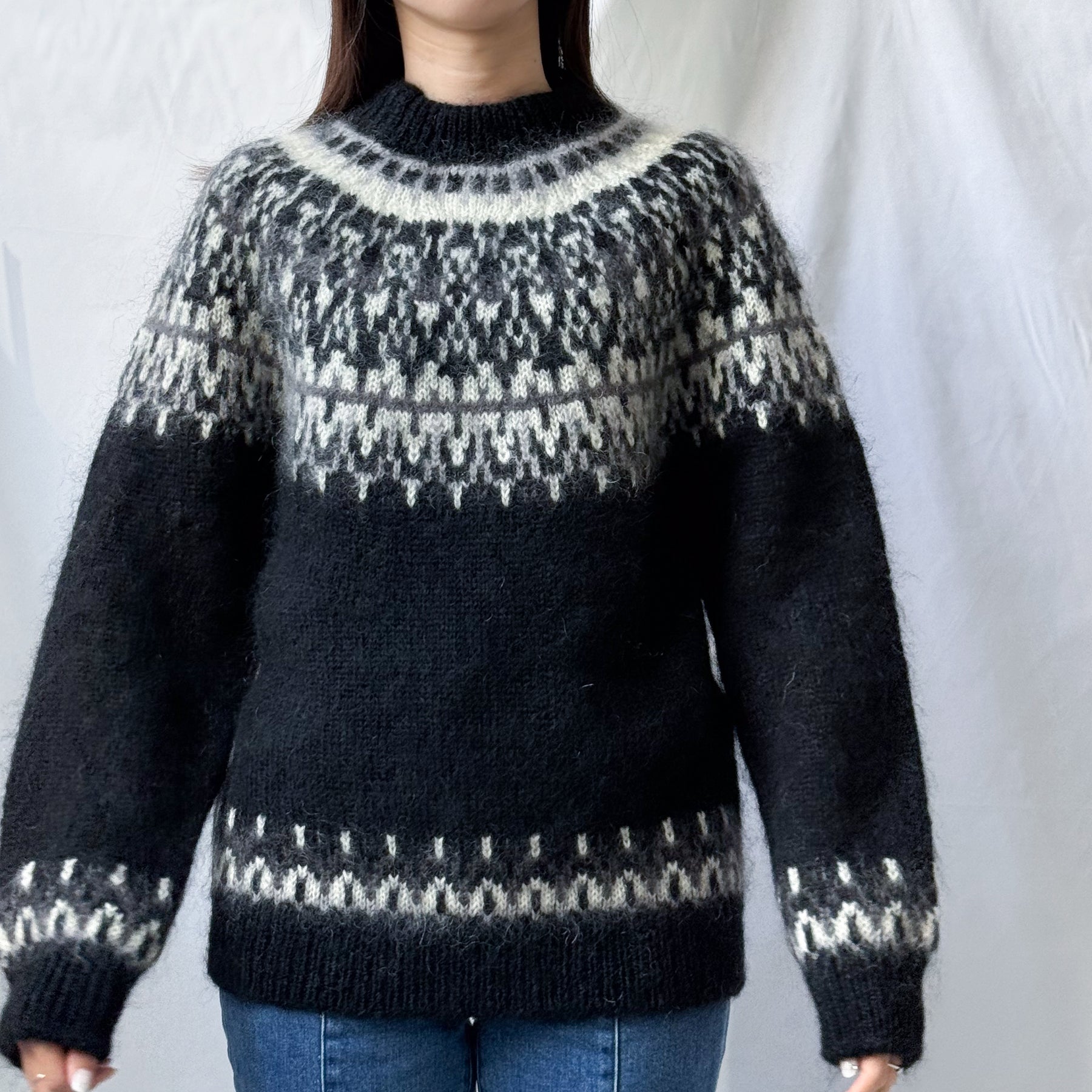 モヘアウールノルディックニットプルオーバー / YONETOMI NEW BASIC