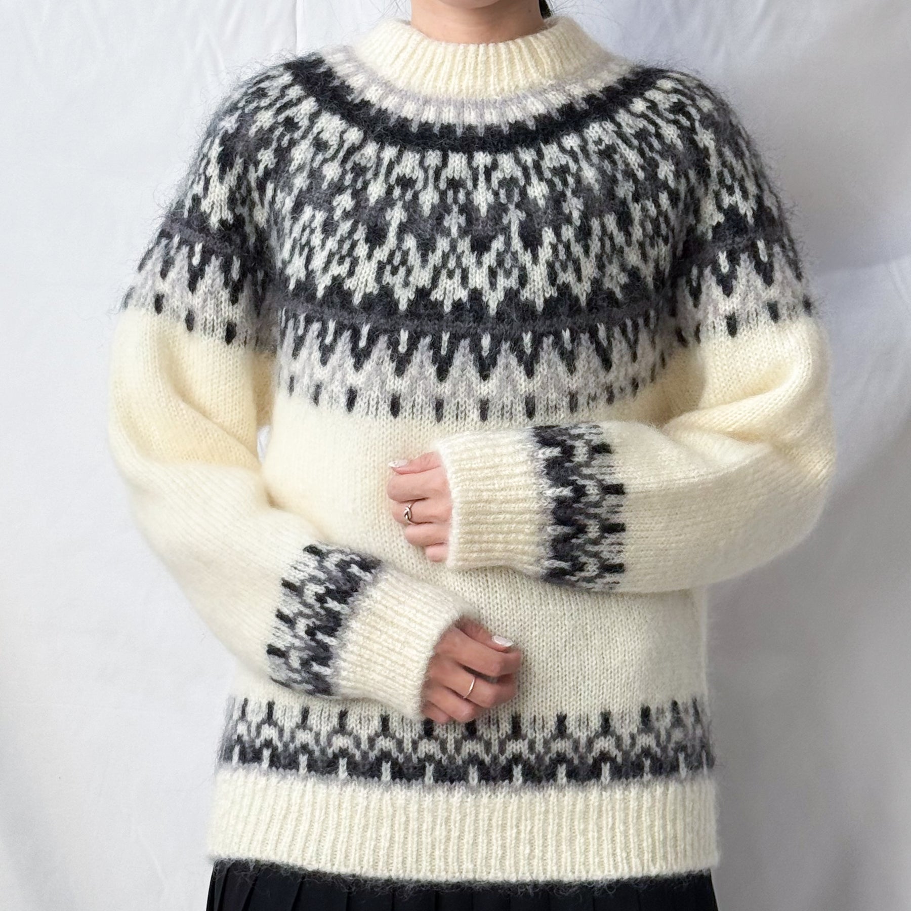 モヘアウールノルディックニットプルオーバー / YONETOMI NEW BASIC