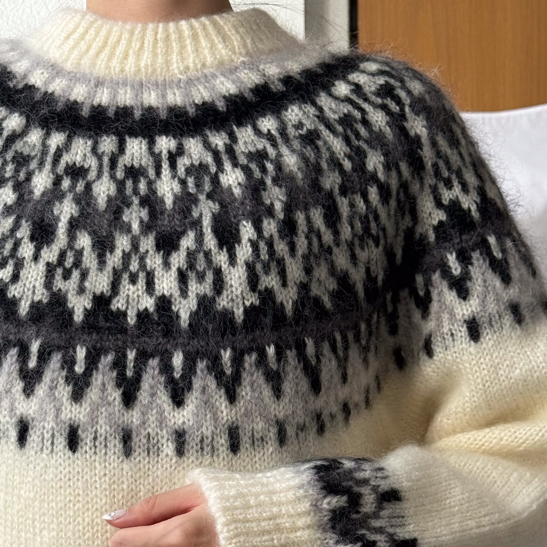 モヘアウールノルディックニットプルオーバー / YONETOMI NEW BASIC